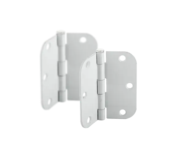 Bisagra de acero pintado electrostáticamente en blanco