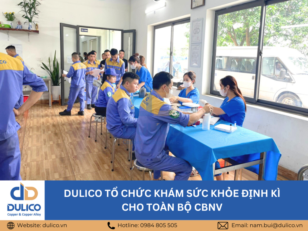 Dulico organizes periodic health check-ups for all employees - Quang Minh Factory