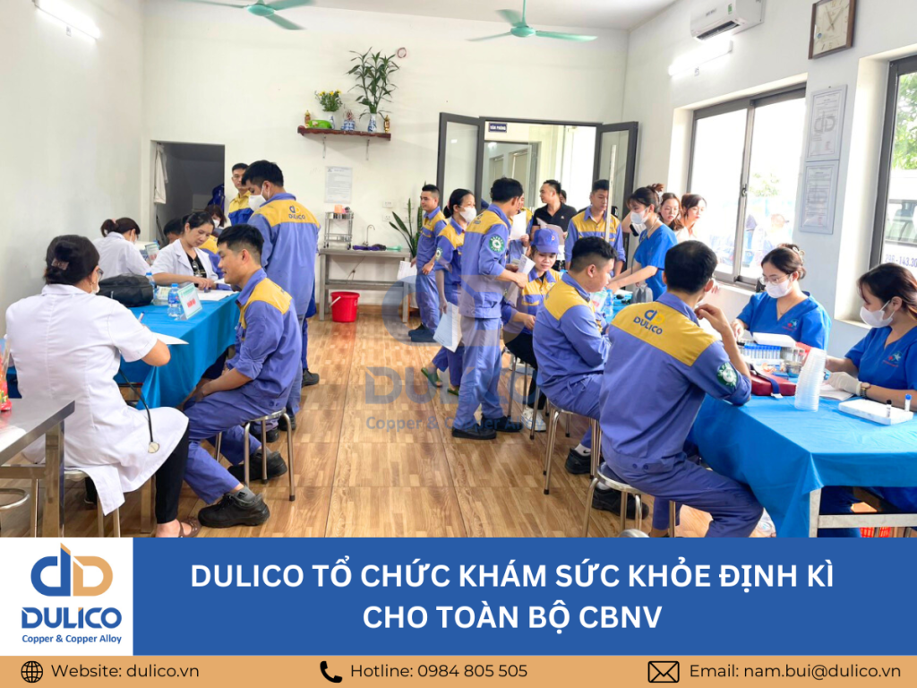 Dulico organizes periodic health check-ups for all employees - Quang Minh Factory