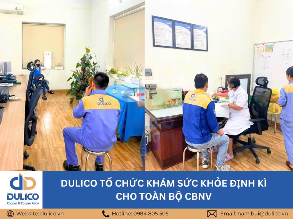 Dulico organizes periodic health check-ups for all employees - Quang Minh Factory