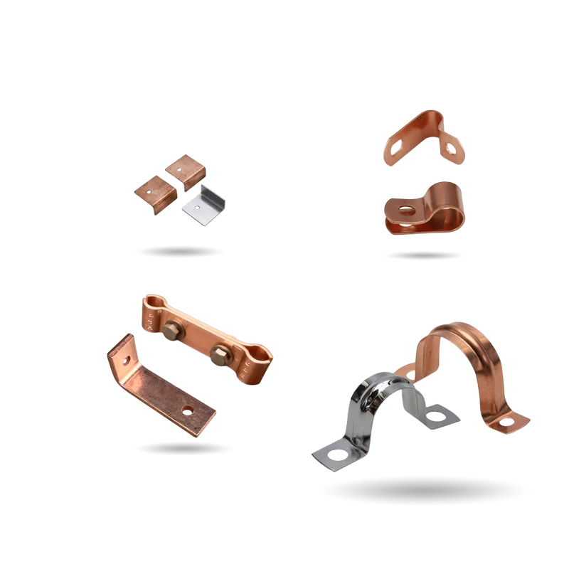 Klemmen, Halter und Befestigungsbauteile aus Kupfer