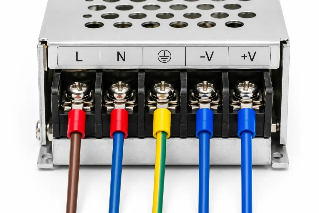 Kết nối nguồn điện và bộ nguồn công nghiệp
